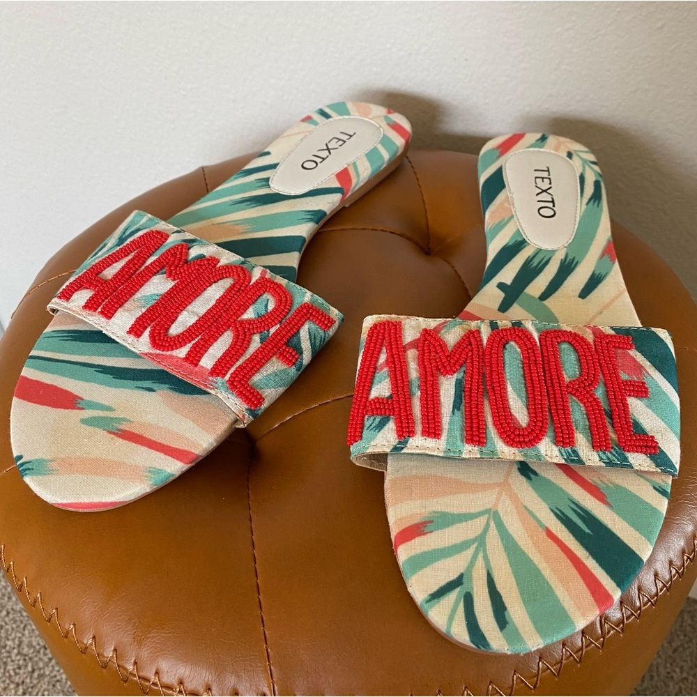 AMORE Beaded Flat Sandal - Brand New!